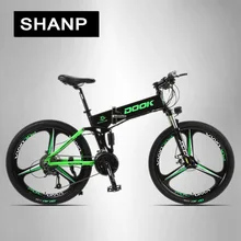 Dook, Dook Electric Mountain Bike Full Suspension Aluminum Frame Folding 27 Speed Shimano Altus Mechanical 26 wheel
