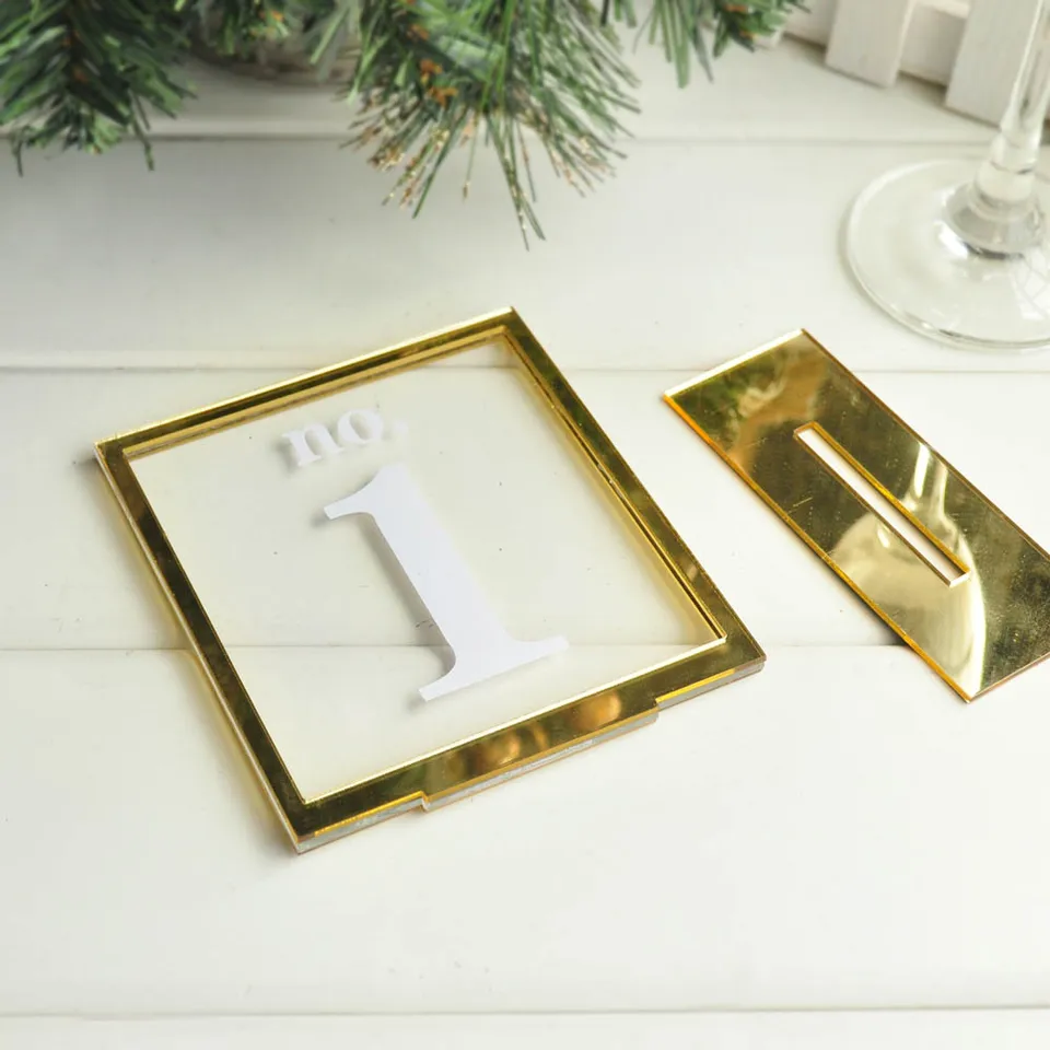 Acrylic Table Numbers Standing Numbers Modern Table Numbers Decal