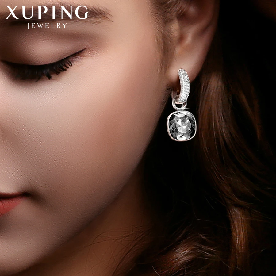 Xuping Fashion Earrings Drop Earring High Quality Crystals from Swarovski Color Plated Charm for Women Mother's Day Gift M66-203
