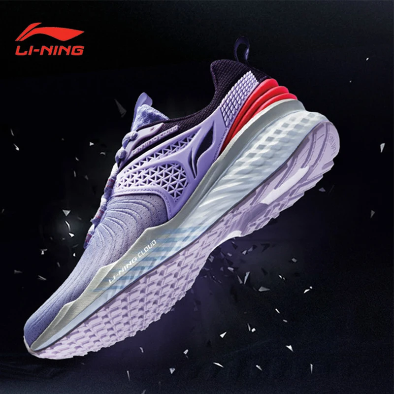 Li-Ning/женские кроссовки LN CLOUD V2 с подушкой, для бега, с поддержкой ТПУ, с ультра оболочкой, спортивная обувь, кроссовки ARHP008 SJFM19