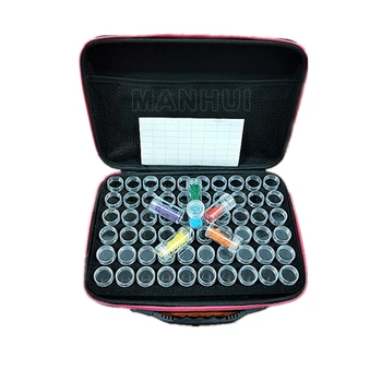 

60 Slots Adjustable Plastic Storage Box for Diamond Painting Embroidery Craft Bead Pill Storage Tool stronger canvas shell GJB02