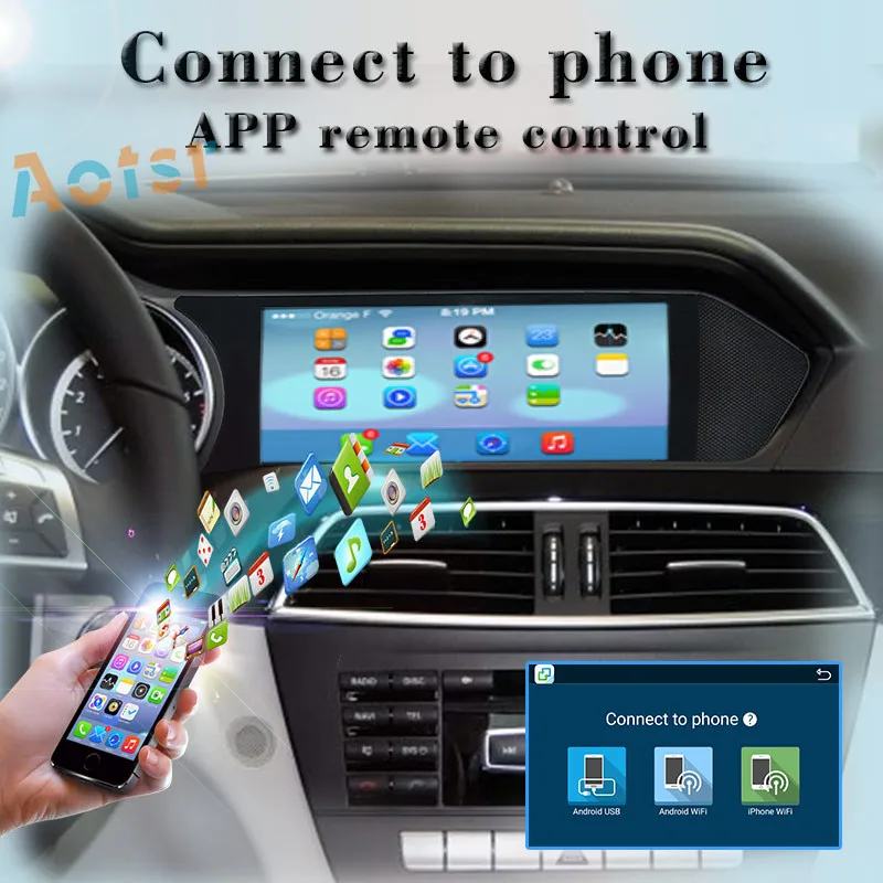 Discount For For MERCEDES-BENZ C klasse C204 2011-2014 2 din Car multmedia DVD Player Radio GPS Navigation stereo 6