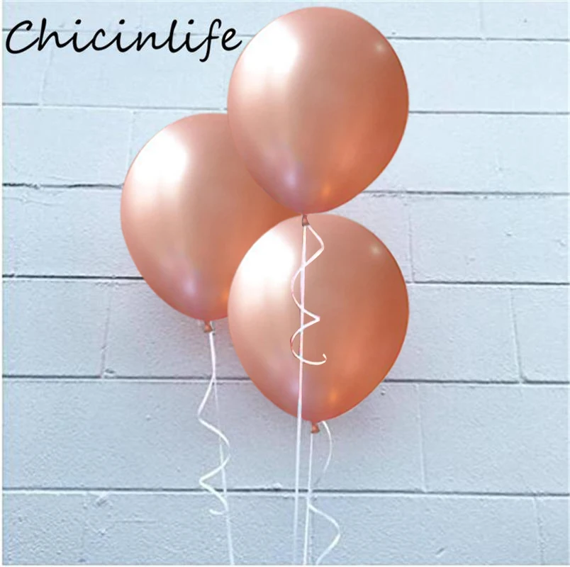 Chicinlife, 10 шт., 12 дюймов, латексные шары цвета шампанского/розового золота для вечеринки в честь Дня Рождения, детский Декор для свадьбы и помолвки