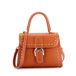 Первый слой кожаные сумки модные элегантные и элегантный Леди Сумочка сумка горизонтальная и горизонтальной раздел