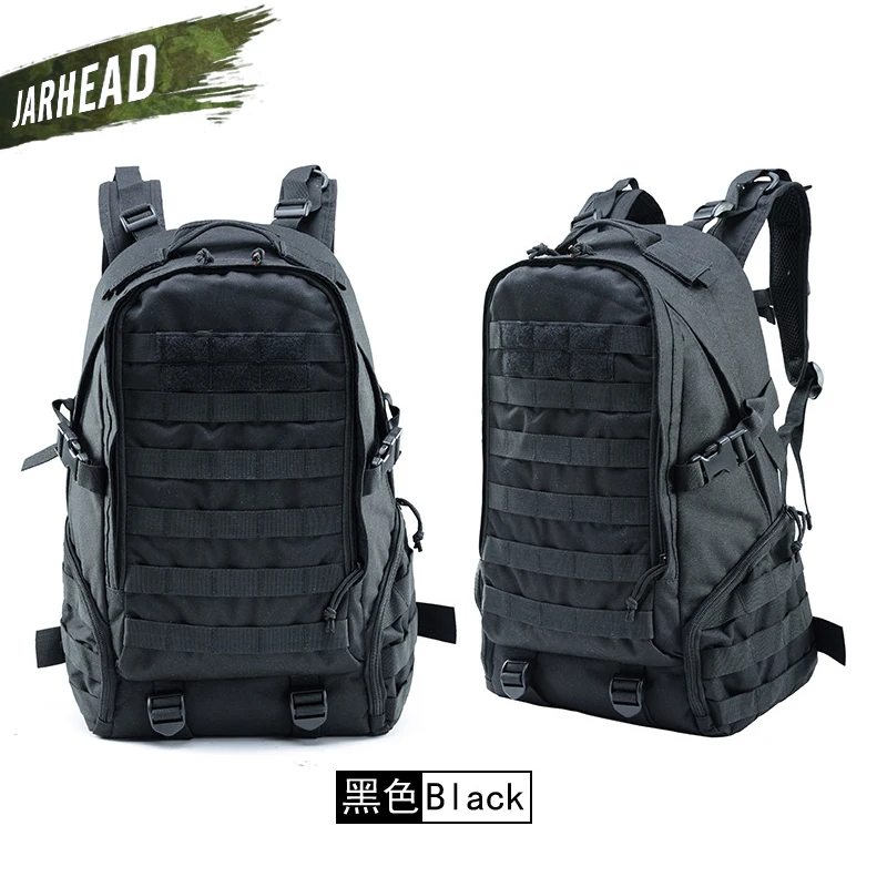 Камуфляжный военный тактический рюкзак, армейский штурмовой пакет, Molle, мужской рюкзак для активного отдыха, походов, кемпинга, охоты, дорожная сумка - Цвет: Black