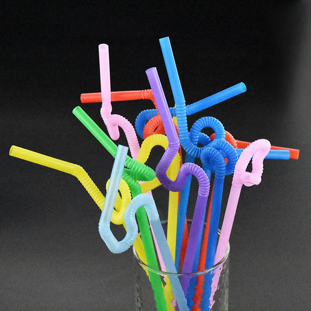 

50Pcs Multi-Shaped Fun Soft Plastic Straw Flexible drinking straws Tube tools Kids party Bar Supplies Accessories For Bbaby L4