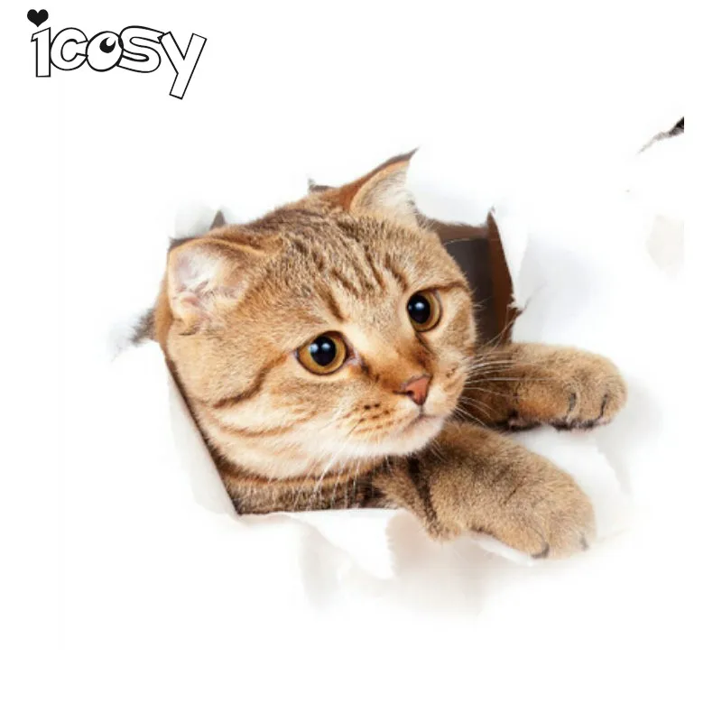 Icosy креативные Мультяшные животные кошка фигурка ПВХ магнитная наклейка s магниты на холодильник наклейка домашний Декор Прямая поставка