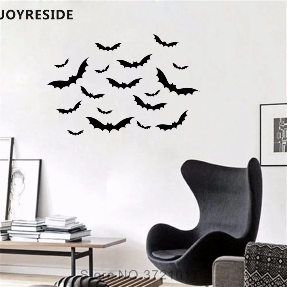 JOYRESIDE Bat For Set Wall Decal Flying Bats Wall Sticker Animals Vinyl