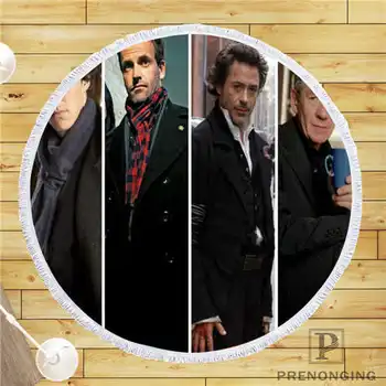 

Custom DIY Customized Microfiber Fabric sherlock (1)@ Round Beach Blanket Towel Printed on Demand 150cm #19-01-28-3-101
