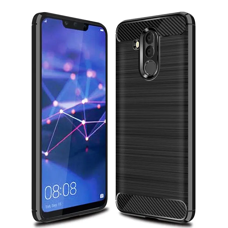 

For Huawei Mate 20 Lite Case Carbon Fiber Soft Silicone Case for Huawei Mate 20 Lite Cover Shockproof Protective Case Bumper