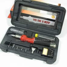 HS-1115K Профессиональный бутановый Газовый паяльник Комплект для сварки, с фонариком