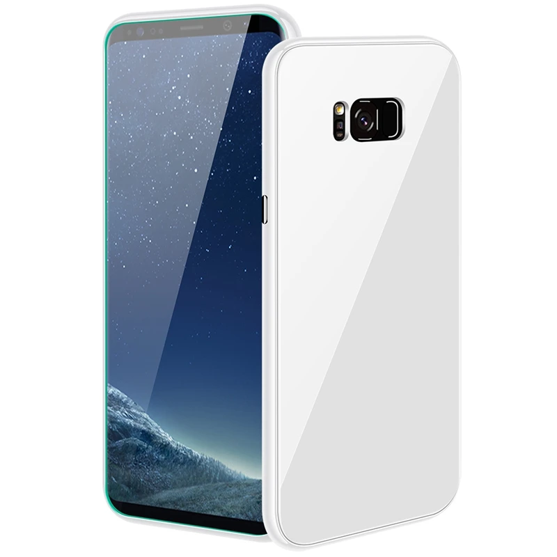 

Luxury Magnetic Flip Case for Samsung Galaxy Note 8 9 S7 S7E S8 S9 plus PC Border Tempered Glass Back Cover