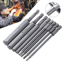 8 шт. шесть угол партии 100 мм длинные S2 Материал электрический отвертка