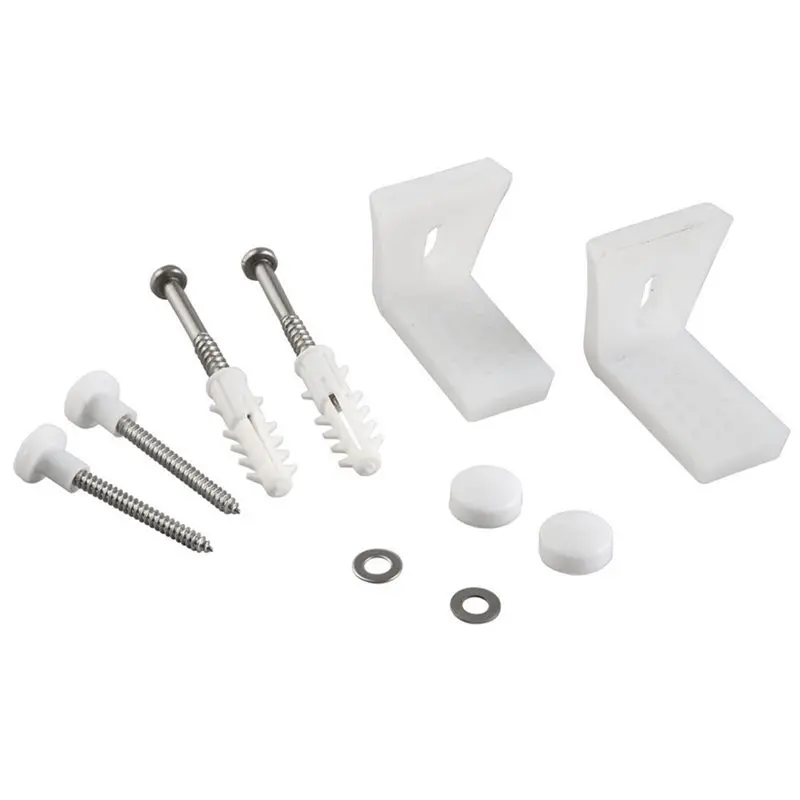 Angled Floor WC Toilet Pan / Bidet Fixing Bathroom Fitting Kit Bracketsin Screws from Home