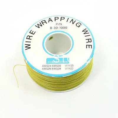 PCB Solder Flexible 0.25mm Copper Wire 30AWG Wrapping Wrap Cable 1000Ft White 