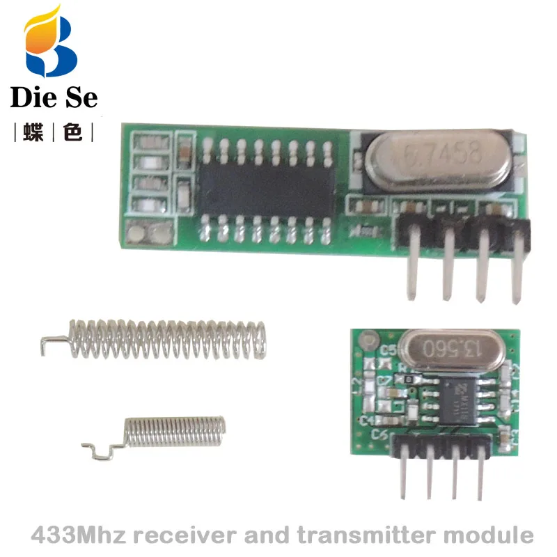 

433 Mhz Superheterodyne RF Receiver Module and Transmitter Module with antenna For DIY kit 433Mhz Remote controls