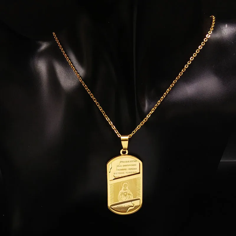 Хип-хоп ожерелья для верующих(с изображением Иисуса) для мужчин и женщин большой винтажный крест хип-хоп цепочка из нержавеющей стали кулон ожерелье золотого цвета ювелирные изделия