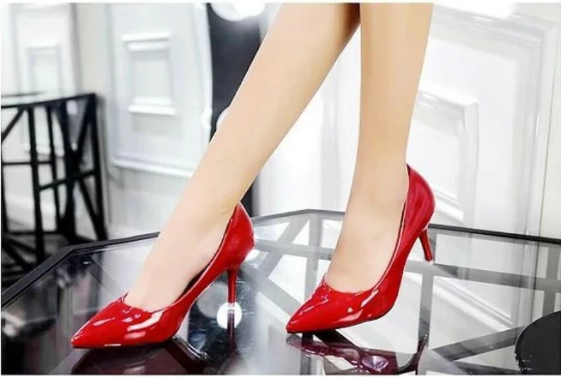 Women's Pumps Shoes High Heel Office Lady Pointed Toe Extreme High Heels Big Size 10 Slip-on White Womens Shoes Heels And Wedges (11)