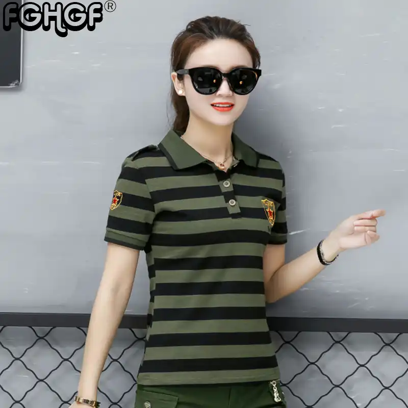 women's plus size cotton polo shirts