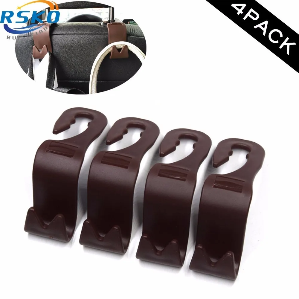 Car Headrest Hook Hanger, 4 Pack Universal Car Seat Back Headrest