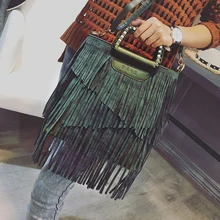 Neue Luxus Frauen Designer Hochwertige Quaste Vintage frauen Leder Handtasche Schultertasche Messenger Bags Umhängetaschen