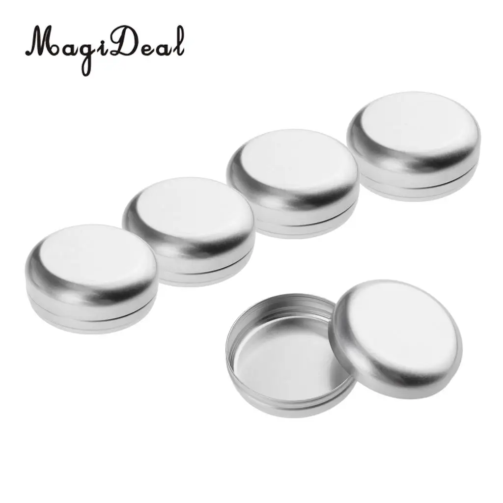 5 Pack 100ml Aluminum Empty Metal Tin Case for Handmade Lotion Bar Soap Hair Wax Skin Moisturizers Cosmetics Container