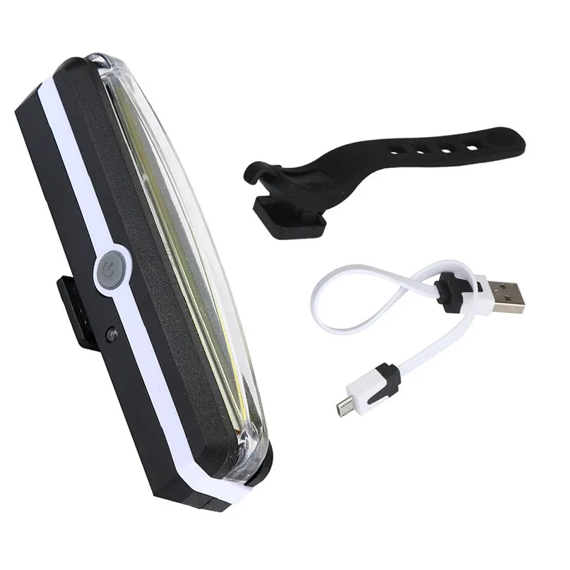 NEW 2018 USB Rechargeable LED Bicycle Bike Cycling Front Rear Tail Light 6 Modes Lamp Set Free shipping Wholesale #2A27 (6)
