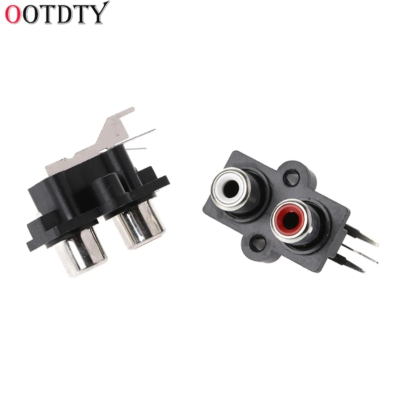 

OOTDTY 10 Pcs 2/4/6 Hole RCA Female Pin Jack Stereo Audio Video AV Socket Connector