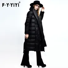 Пуховики женские зимние большие размеры по сниженным ценам doudoune femme duvet de canard длинное пуховое пальто Анорак размера плюс