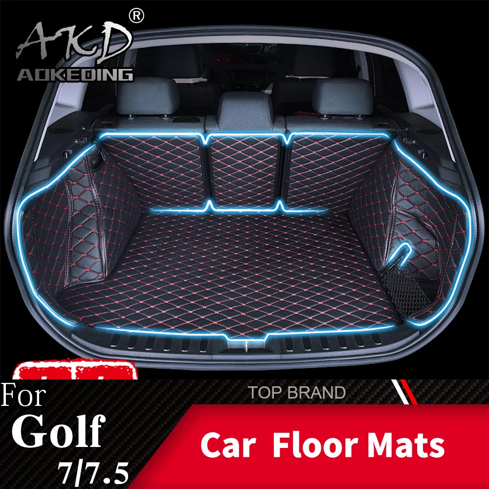 

Car rear tail box anti-dirty pad for Volkswagen golf7/7.5 black trunk mat car shape auto parts