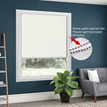 100% Blackout Metal Bead Rope White Roller Blinds Thermal Roller Shade Window Shade Customized Blinds hse train across the sea roller shade