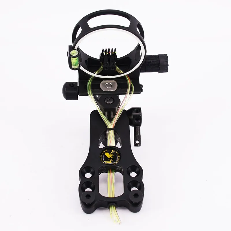 

Ourpgone Archery Extreme Tactical Compound Bow Sight Bow Sight with Peephole and Light 5-Pin 0.019 Micro Adjust Tool for hunting