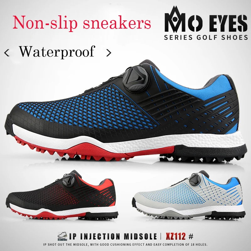 

Free Shipping!MO EYES Men's Golf Shoes Sneakers Men's Sports Double Waterproof Shoes Super Soft Comfort High-end Spring Sneakers