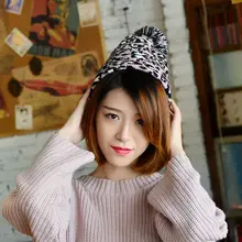 Модная женская зимняя шапка с леопардовым принтом, мешковатая теплая шапка Skullies, вязаная Лыжная шапочка, громоздкая шапка s
