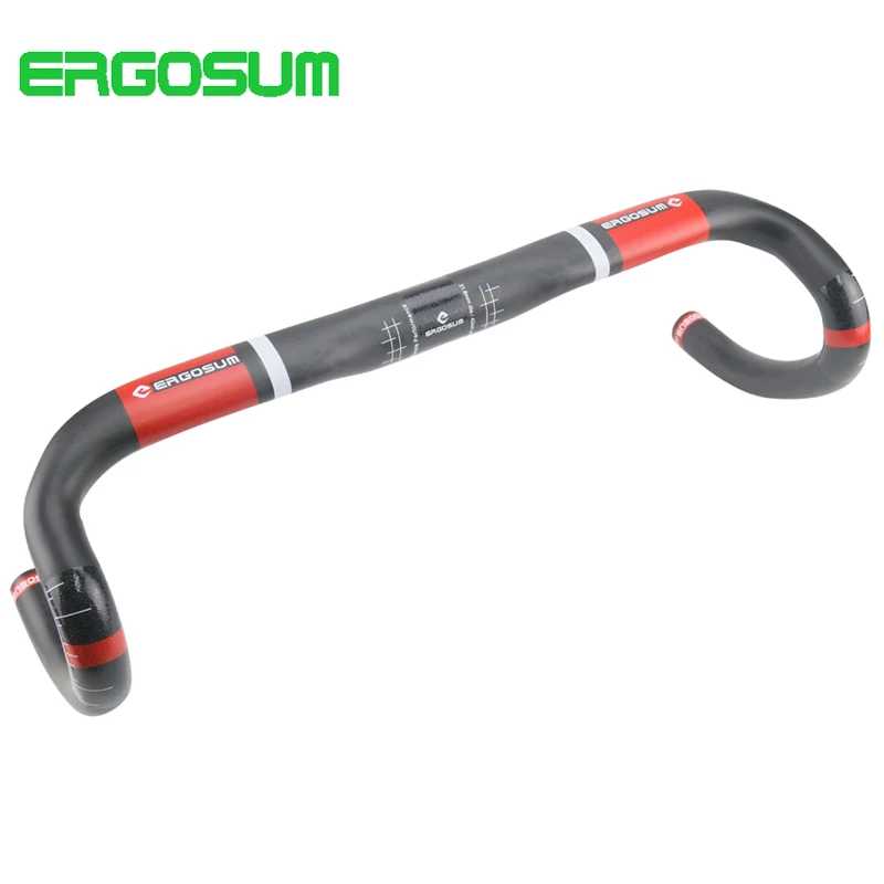 

ERGOSUM Carbon Road Bicycle Handlebar 400/420/440mm UD Matte Carbon Handlebar Road 31.8mm Balck Cycling Bent Bar