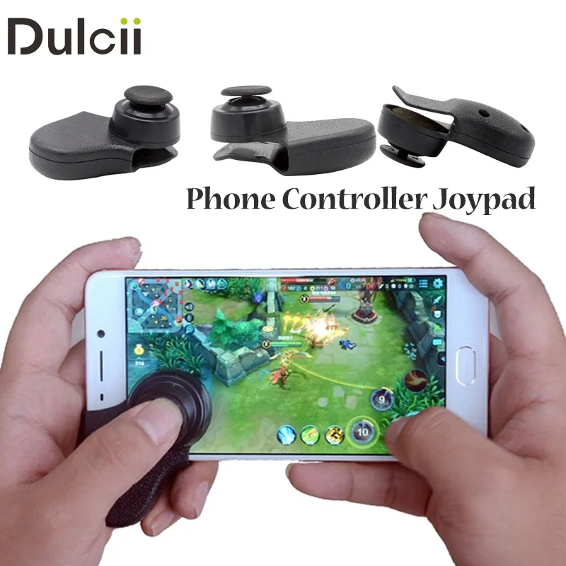 Goedkoop Dulcii Voor Mini Mobiele Telefoon Game Joystick Touchscreen Controller Joypad voor iPhone iPad Android Telefoons Tabletten