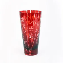 Красочные вишня с цветочным принтом Колин хрустальный Кубок гравировка стекла творческий коктейль чашки