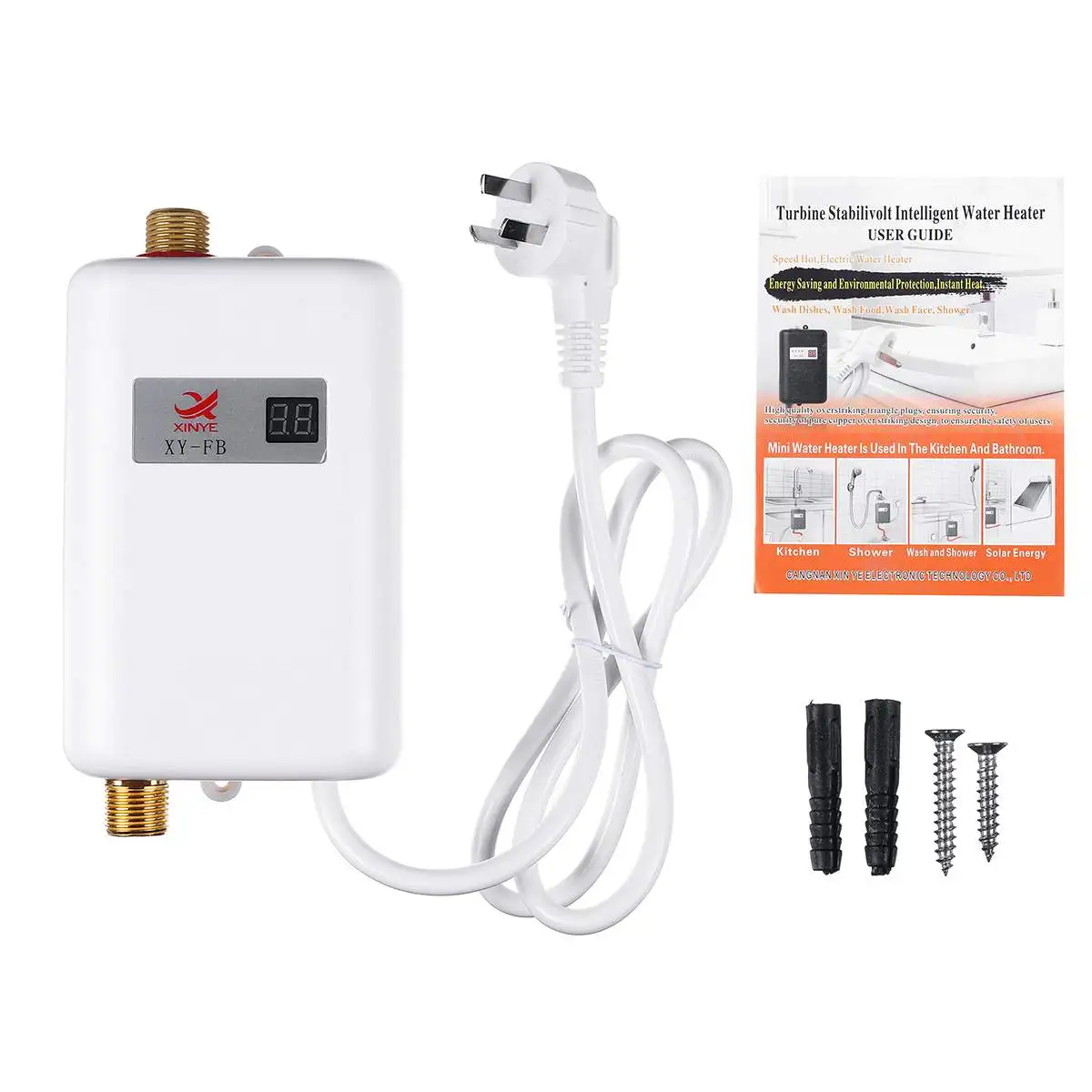 Мини Электрический Проточный 3400 Вт Instant Hot водонагреватель кухня ванная комната нагрева ЖК дисплей цифровой Температура дисплей