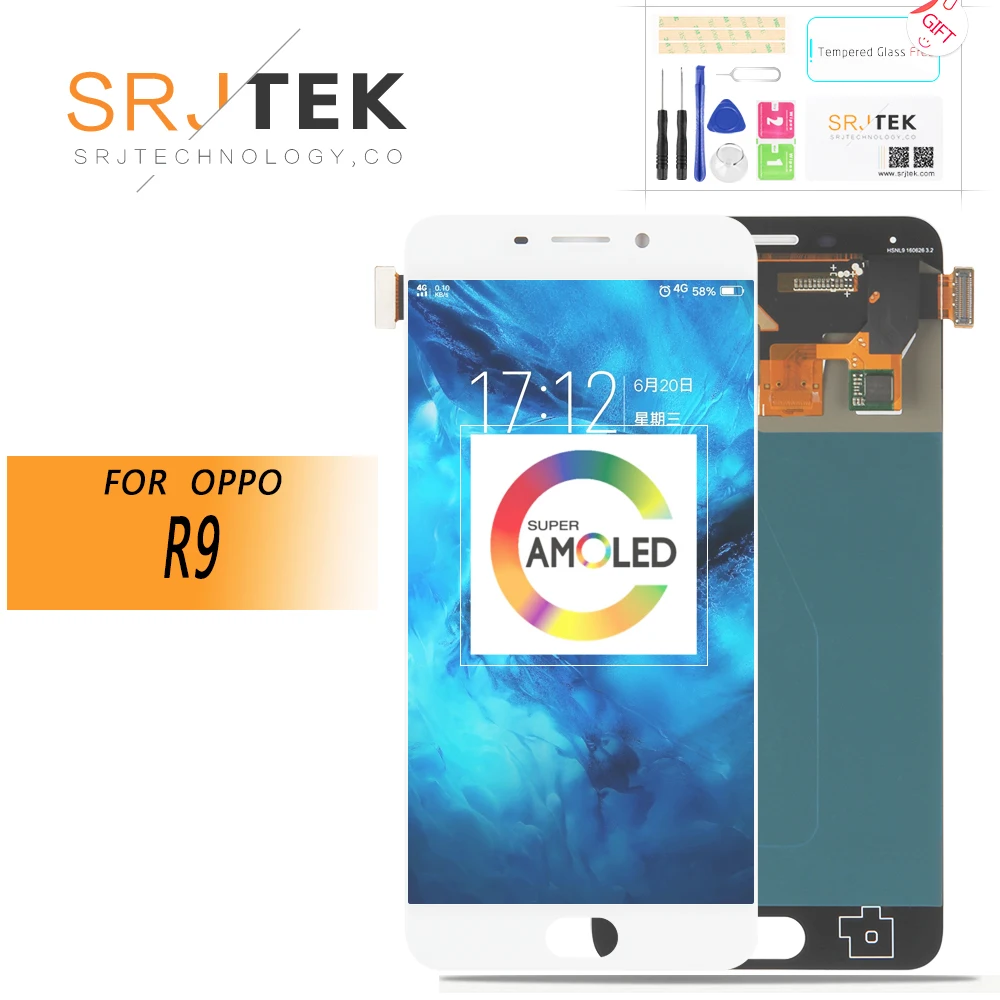 

5.5'' AMOLED Display For OPPO F1 Plus R9 X9009 LCD Display Touch Screen Panel With Frame Digitizer Assembly Replacement + Tools