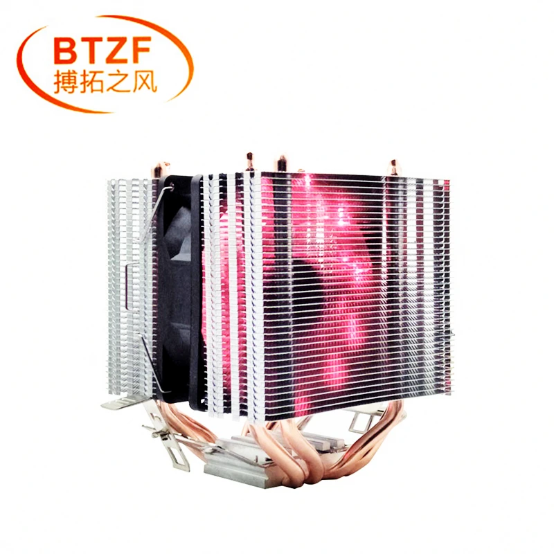 Для Intel 775/1150/1151/1155 для AMD 4 Heatpipe Dual Tower CPU Cooler 3in 4Pin RGB LED охлаждающий бесшумный