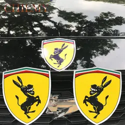 Шт. 1 шт. Алюминий Творческий Забавный Юмор пародия Kuso смешные наклейки для Ferrari Donkey логотип эмблема значок металлический автомобиль