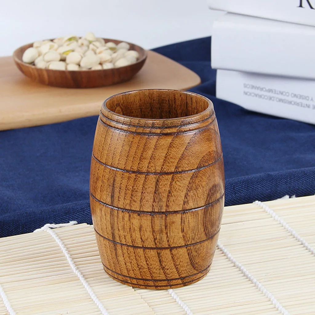 

Small Handmade Natural Solid Wood Tea Cup Wooden Wine Coffee Water Drinking Mug Japanese Style Cups And Mugs MAR6
