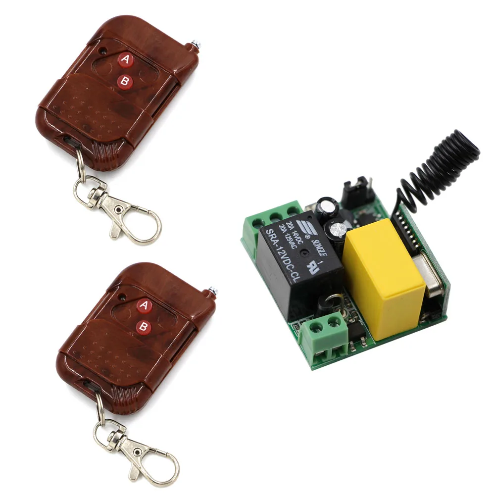 

AC220V RF Wireless Remote Control Switch 10A 1CH Relay Module Receiver Transmitter Smart Home ; 315Mhz/433Mhz