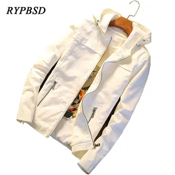 

Autumn New Fashion Korean Solid Hooded Mens Jackets and Coats Hip Hop Casual Large Size 5XL Zipper Design Streetwear Outerwear
