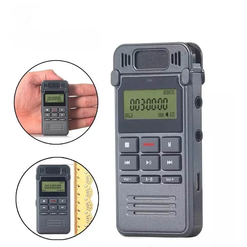 

Voice Recorder Slim Rechargeable 8GB 650HR Digital Audio Voice Recorder Dictaphone MP3 Player HQ Sound Recorder