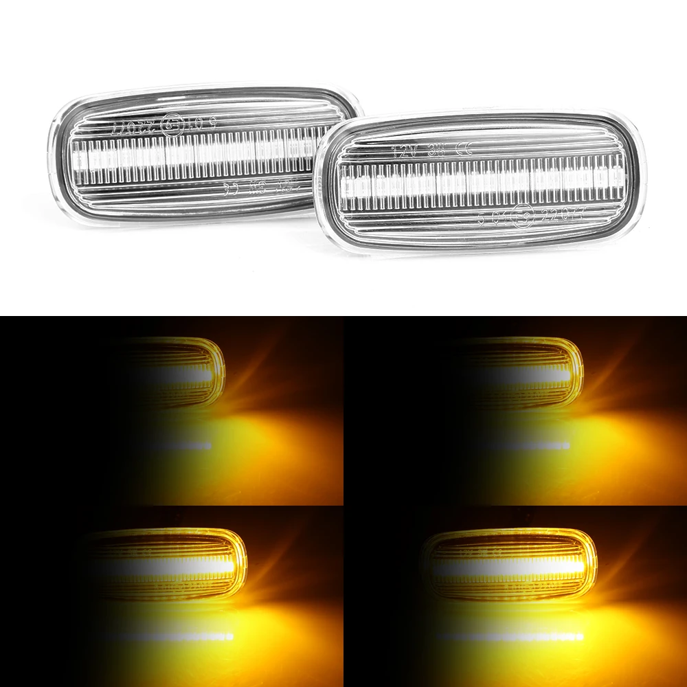 2 pieces Blinker Amber Smoke LED Dynamic Turn Signal Lamp for Audi TT 2000-2006 A3 S3 8P A8 D2 8N Flowing Car Side Marker Light