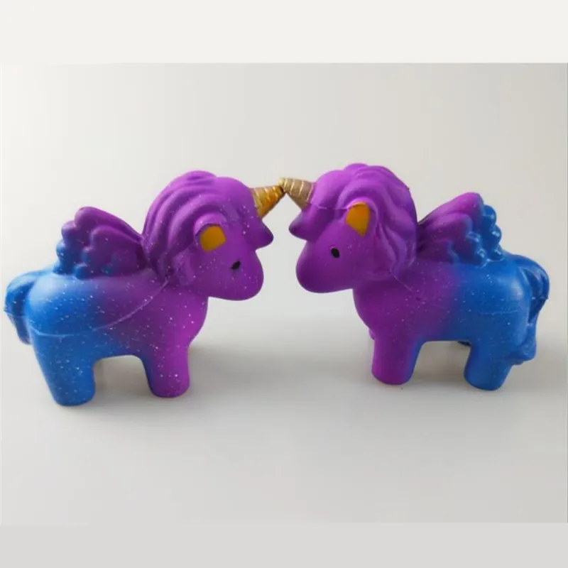 اسفنجي يونيكورن مليء بالنجوم السماء Squishies بطيء ارتفاع لينة ضغط محشوة اسفنجي لعب الهاتف ديكور سحر أحزمة هاتف المحمول #