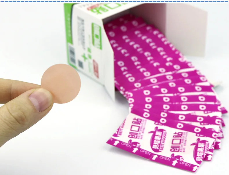 

100Pcs Round Bandage Aid Wound Plaster Sterile Hemostasis Stickers Dressings Healing Wounds Adhesive Bandage Acne Stickers