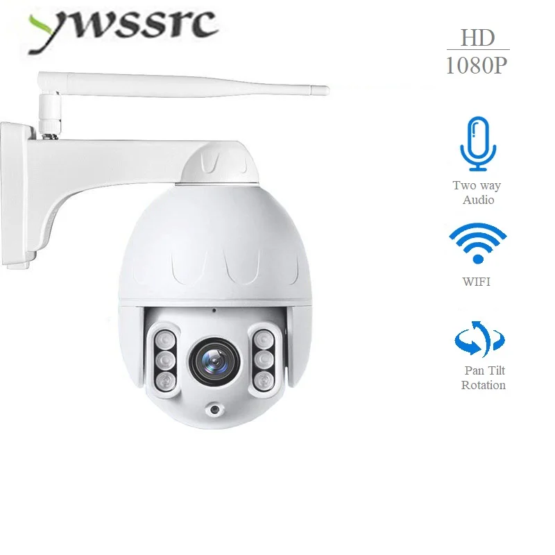 

ywssrc 1080P PTZ Speed Dome WIFI IP Camera outdoor Night Vision CCTV Security Camera Auto Tracking 2MP Onvif Surveilance Camera