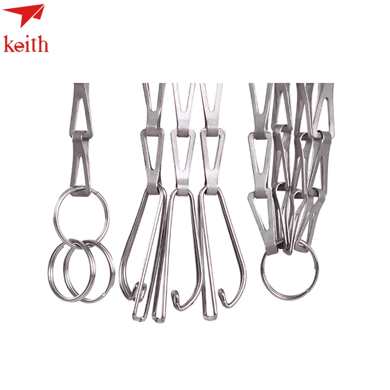 

keith Kitchen Accessories BBQ Parts Titanium Hanging Chain Camping Cookware Hanging Chain 38g Ti1600